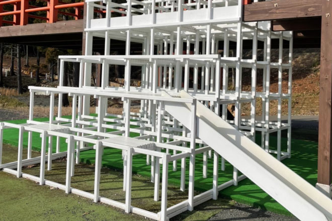 木造ジャングルジム及び遊具建築